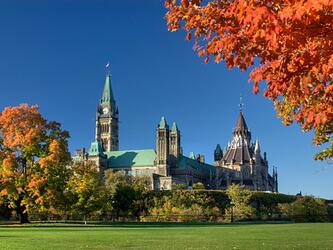Parliament Buildings in Ottawa, Ontario, Canada